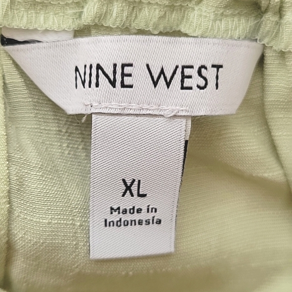 Nine West Womens Dalton Mint High Neck Keyhole Tank - Size XL - Picture 6 of 8